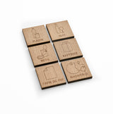 Wooden Labels for Waste Sorting -