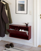 Shoe Box Narrow - Maroon Red