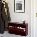 Shoe Box Narrow - Maroon Red