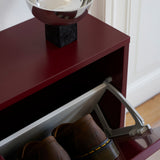 Shoe Box Narrow - Maroon Red